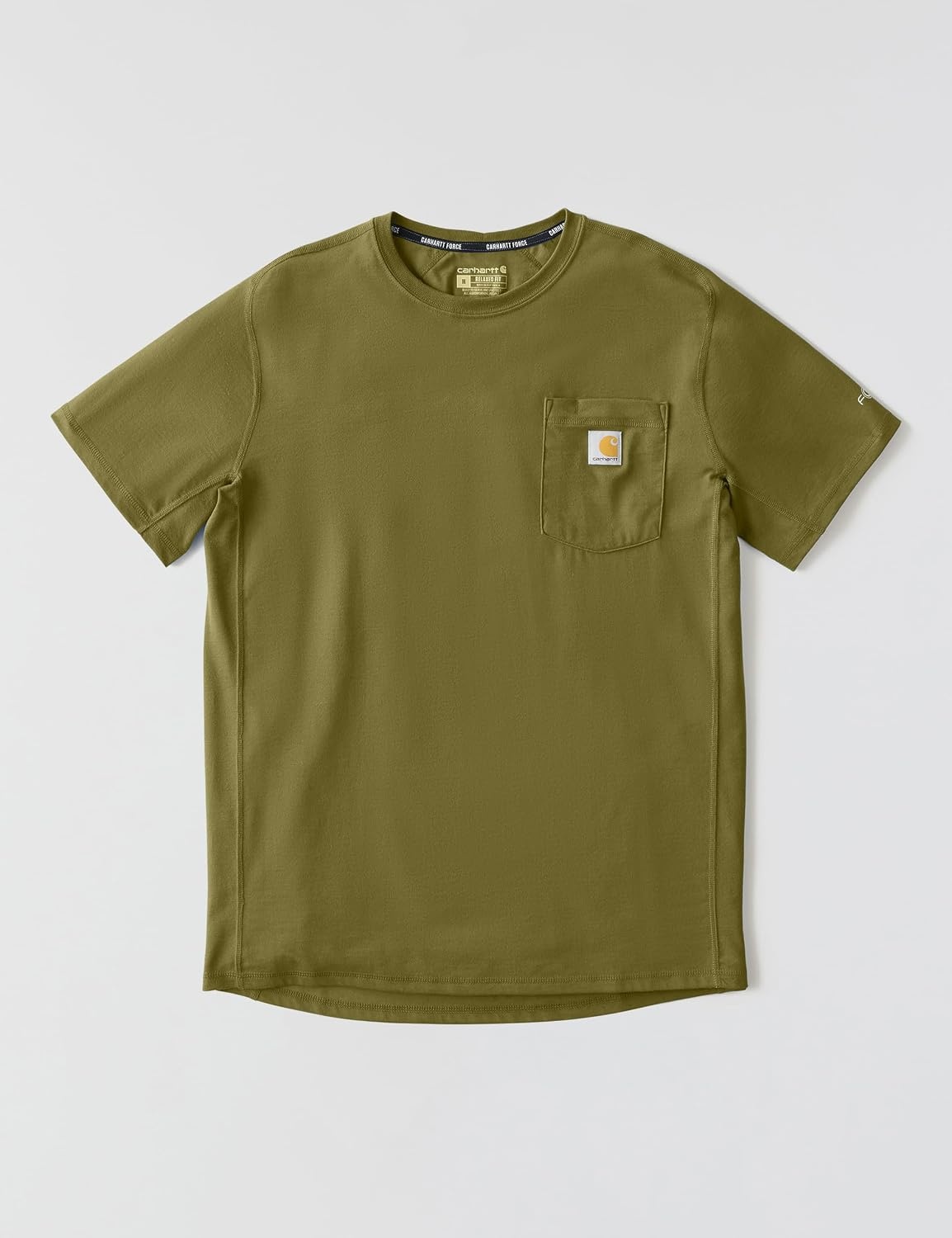 image:imageCarhartt Mens Force Relaxed Fit Midweight ShortSleeve Pocket TShirtDark Bronzed Green