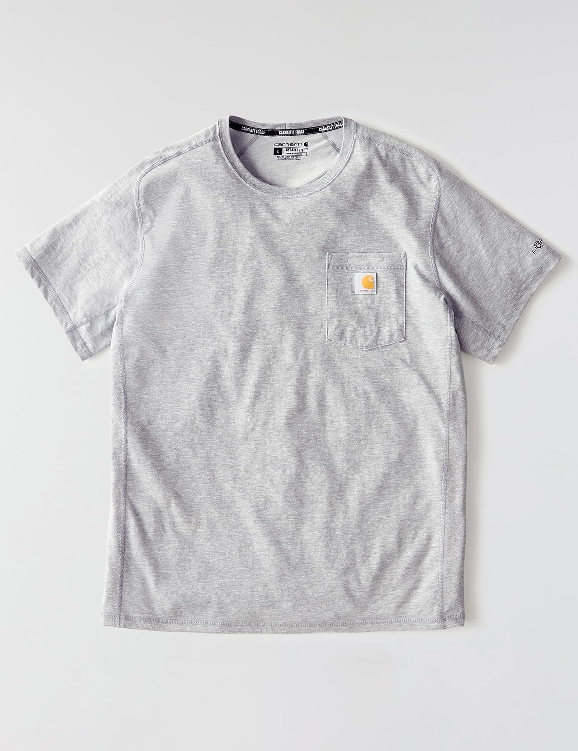 image:imageCarhartt Mens Force Relaxed Fit Midweight ShortSleeve Pocket TShirtHeather Grey