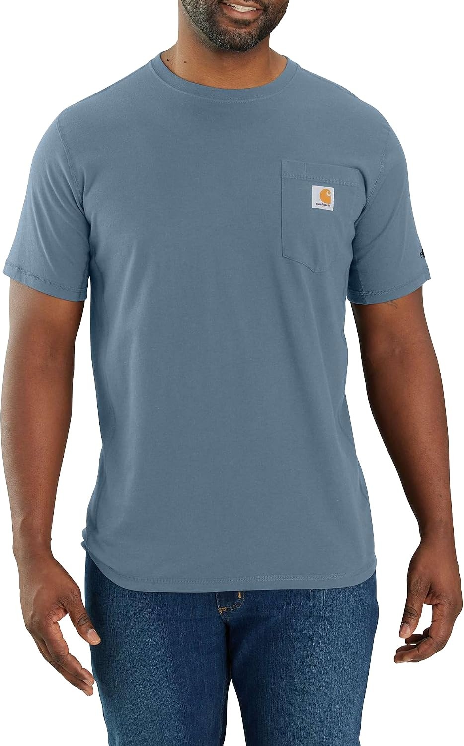 image:imageCarhartt Mens Force Relaxed Fit Midweight ShortSleeve Pocket TShirtThundercloud