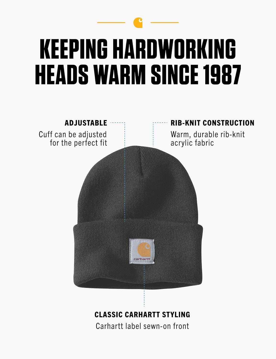 image:imageCarhartt Mens Knit Cuffed BeanieBlack