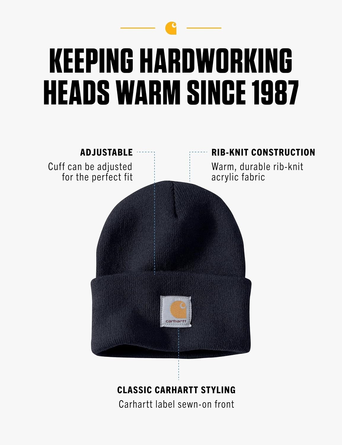 image:imageCarhartt Mens Knit Cuffed BeanieNavy