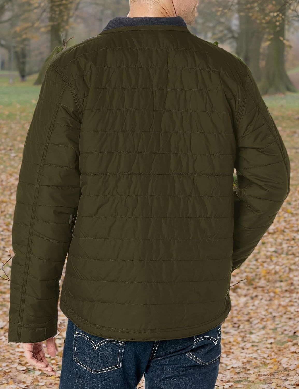 image:imageCarhartt Mens Rain Defender Relaxed Fit Lightweight Insulated JacketMoss