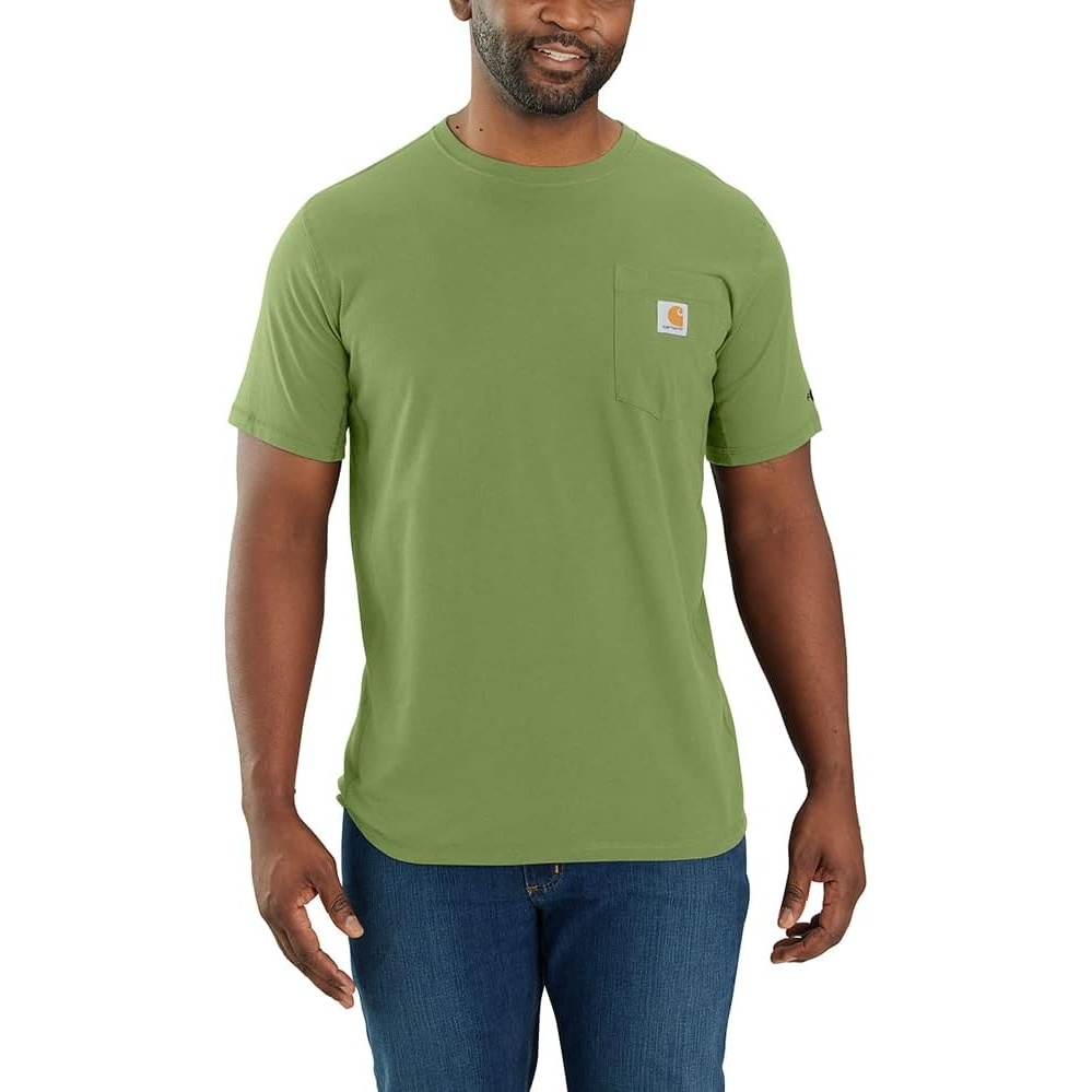 image:imageCarhartt Mens Force Relaxed Fit Midweight ShortSleeve Pocket TShirtSwitchgrass