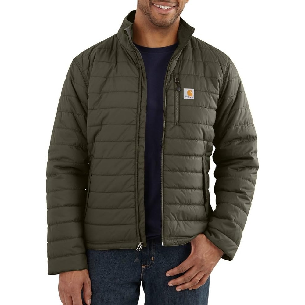 image:imageCarhartt Mens Rain Defender Relaxed Fit Lightweight Insulated JacketMoss
