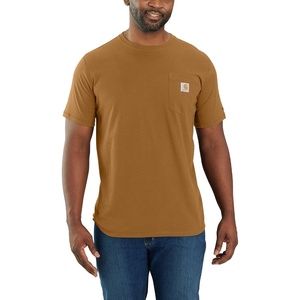 Carhartt Men’s Force Relaxed Fit Midweight Short-Sleeve Pocket T-Shirt(Carhartt Brown)