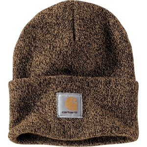 Carhartt Men’s Knit Cuffed Beanie(Dark Brown/Sandstone)